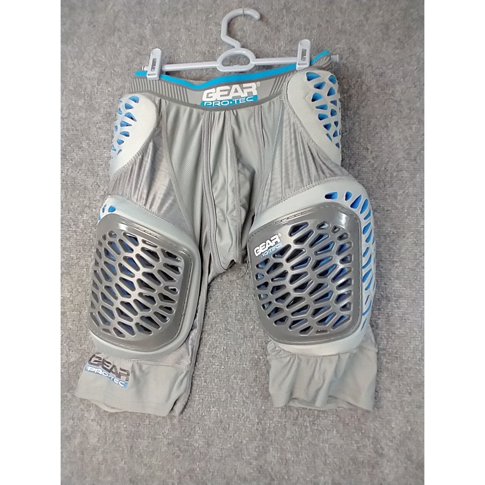 Gear Pro-Tec Padded Football Shorts Men Medium Gray Z-Strap Impact Protection